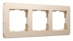Рамка на 3 поста Werkel Platinum (шампань) W0032611 в интернет-магазине "Галерея света"