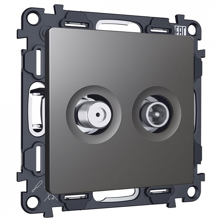 ТВ-розетка и SAT-розетка оконечная без рамки Ambrella Volt ALFA MA663310 в интернет-магазине "Галерея света"