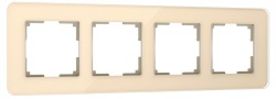 Рамка на 4 поста Werkel Elite (айвори, стекло) W0042443 в интернет-магазине "Галерея света"
