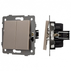 Выключатель проходной двухклавишный без рамки Arlight SWT 049895 в интернет-магазине "Галерея света"