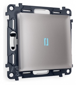 Выключатель проходной одноклавишный с подсветкой Ambrella Volt ALFA MA502040 в интернет-магазине "Галерея света"