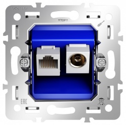 Механизм ТВ-розетки оконечные и розетки Ethernet RJ-45 Voltum S70 VLS0607M в интернет-магазине "Галерея света"