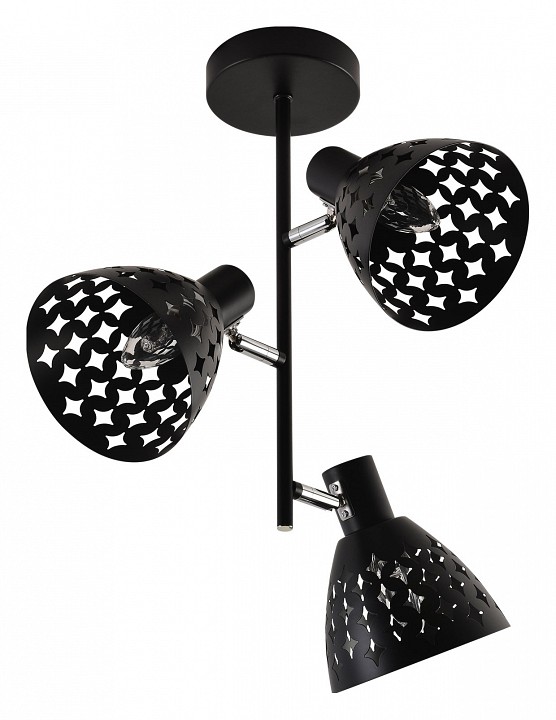 Люстра на штанге 01554-3.3-03B BK+CR в интернет-магазине "Галерея света"