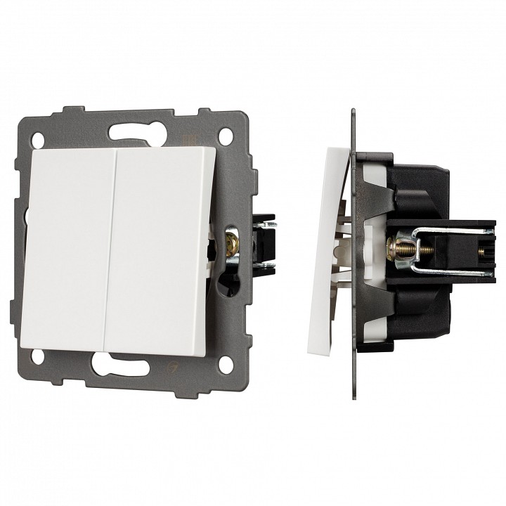 Выключатель двухклавишный без рамки Arlight SWT 049887 в интернет-магазине "Галерея света"