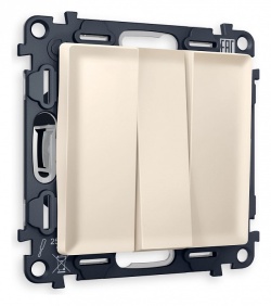 Выключатель трехклавишный без рамки Ambrella Volt ALFA MA325010 в интернет-магазине "Галерея света"