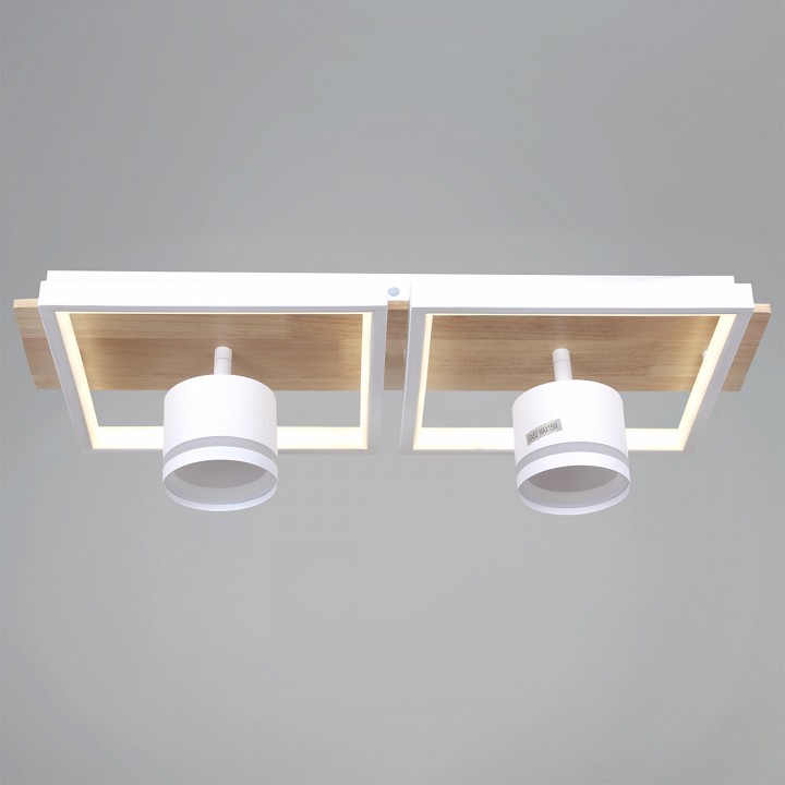 Накладной светильник 19560-0.3-2+2 WH+WOOD в интернет-магазине "Галерея света"