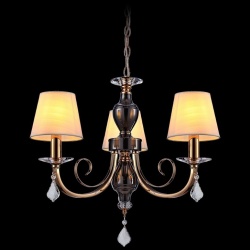Подвесная люстра ILLUMICO  IL5272-3P-27 BK GD в интернет-магазине "Галерея света"