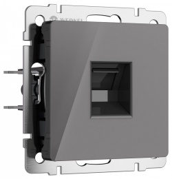 Розетка Ethernet RJ-45 без рамки Werkel графит акрил W1181044 в интернет-магазине "Галерея света"