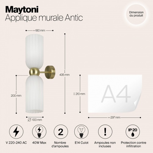 Бра Maytoni Modern 2 MOD302WL-02W в Дзержинске фото 7