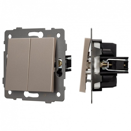 Выключатель самовозвратный двухклавишный без рамки Arlight SWT 049886 в Нижнем Новгороде