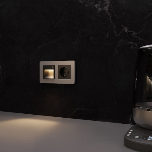 Заглушка для поста с подсветкой, без рамки Werkel черный матовый W1154608 в Нижнем Новгороде фото 3