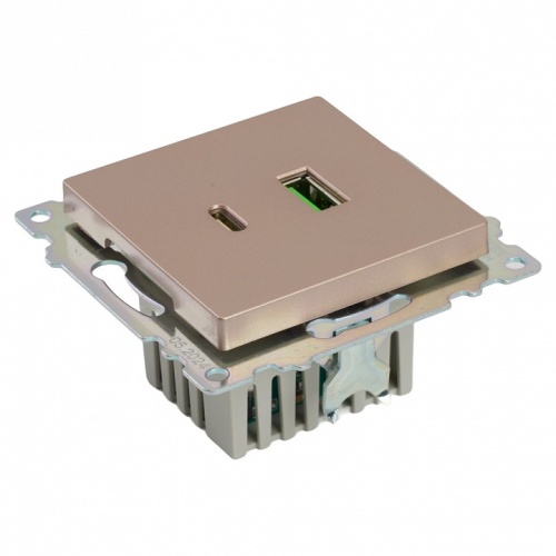 Розетка 2хUSB type A и C без рамки Stekker Катрин 50056 в Нижнем Новгороде фото 6