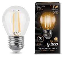 Лампа светодиодная Gauss LED Filament E27 11Вт 2700K 105802111 в Нижнем Новгороде
