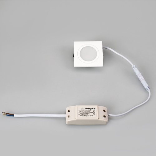 Светодиодный светильник LTM-S60x60WH-Frost 3W Day White 110deg (Arlight, IP40 Металл, 3 года) в Качканаре фото 4