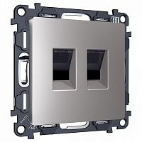 Розетка двойная Ethernet RJ-45 и со шторками, без рамки Ambrella Volt ALFA MA512110 в Нижнем Новгороде