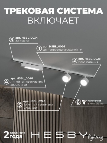 Комплект трековый Hesby Lighting Skylite №14 HSBL_kompl_S014_NI1W4K в Нижнем Новгороде фото 7