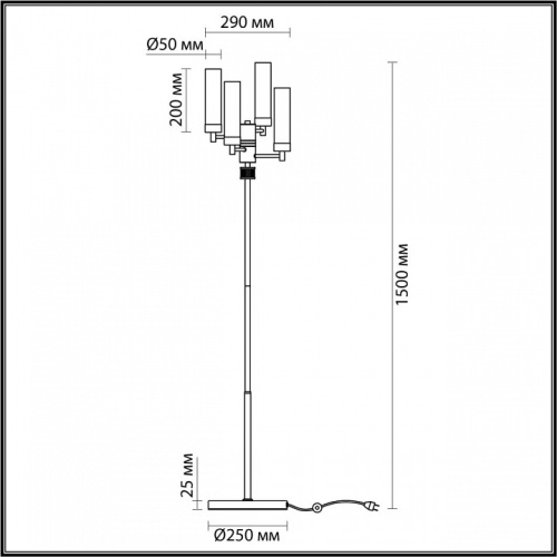 Торшер Lumion Kamilla 5274/4F в Бородино фото 2