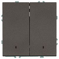 Выключатель двухклавишный с подсветкой без рамки Stekker Эмили 49916 в Нижнем Новгороде