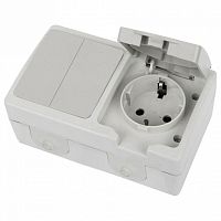 Блок с розеткой и выключателем Stekker Велена 49729 в Нижнем Новгороде