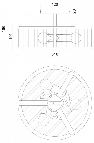 Светильник на штанге Favourite Radiales 3099-3C в Коркино фото 5