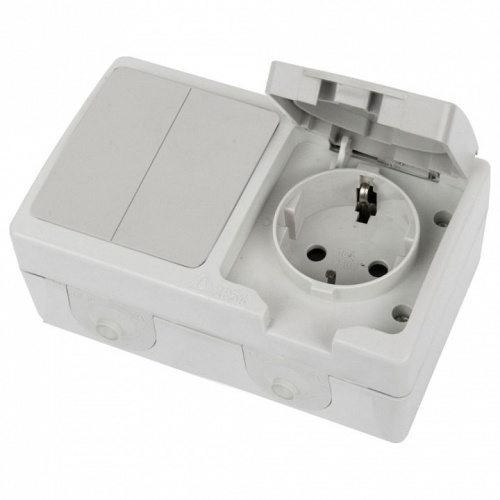 Блок с розеткой и выключателем Stekker Велена 49729 в Нижнем Новгороде