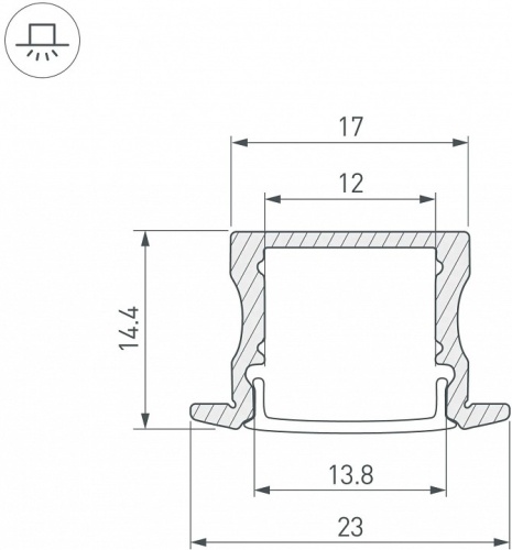 Профиль встраиваемый Arlight ARH-LINE 044265 в Нижнем Новгороде фото 2