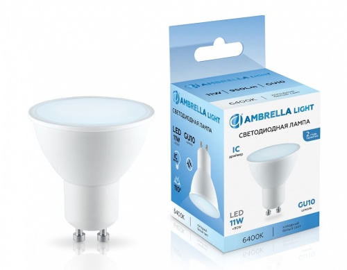 Лампа светодиодная Ambrella Light MR16 GU10 11Вт 6400K 181106 в Нижнем Новгороде фото 2