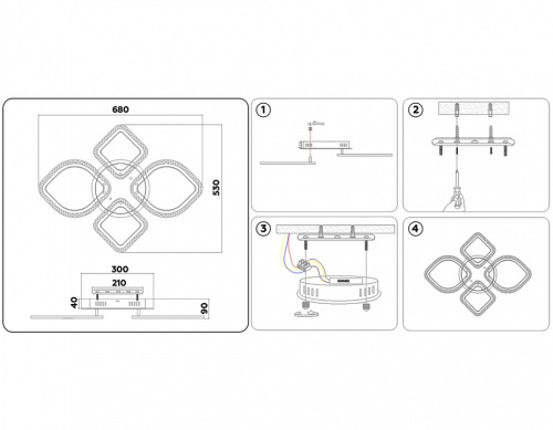 Потолочная люстра Ambrella Light FA FA5148 в Нижнем Новгороде фото 2