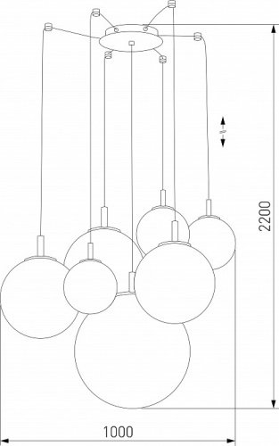 Подвесная люстра TK Lighting Cadix 4608 Cadix Gold в Нижнем Новгороде фото 5