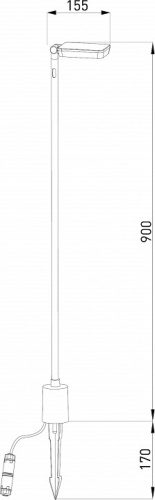 Наземный низкий светильник Elektrostandard Joli Joli (35182/F) черный в Нижнем Новгороде фото 2