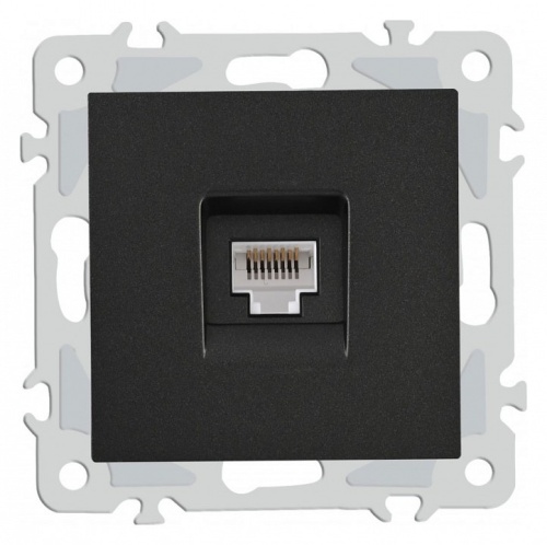 Розетка Ethernet RJ-45 без рамки Arte Milano am-206 206.45-1.black в Нижнем Новгороде