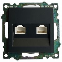 Розетка двойная Ethernet RJ-45 без рамки Stekker Катрин 50007 в Нижнем Новгороде