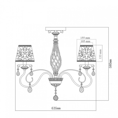 Люстра на штанге MW-Light Августина 419010805 в Нижнем Новгороде фото 11
