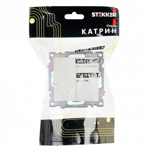 Выключатель двухклавишный без рамки Stekker Катрин 39300 в Нижнем Новгороде фото 5