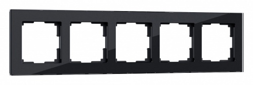 Рамка на 5 постов Werkel черный,стекло W0051108 в Нижнем Новгороде