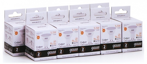 Лампа светодиодная Gauss Софит GU10 5.5Вт 3000K 13616 в Нижнем Новгороде фото 7