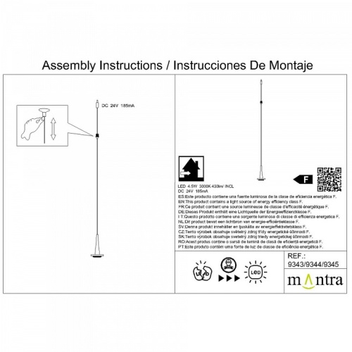 Подвесной светильник Mantra Andromeda 9344 в Нижнем Новгороде фото 5