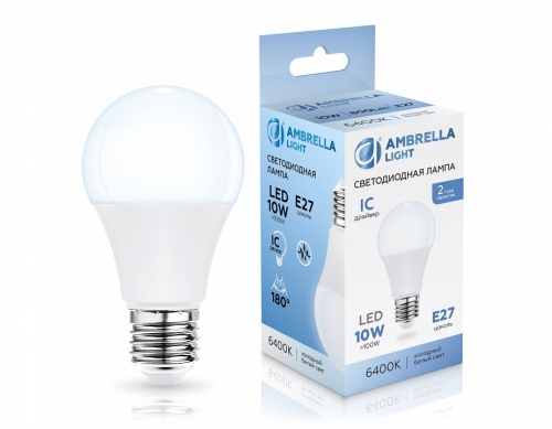Лампа светодиодная Ambrella Light A60 E27 10Вт 6400K 601006 в Нижнем Новгороде фото 2