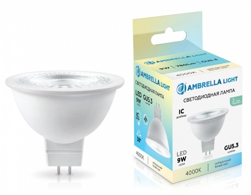 Лампа светодиодная Ambrella Light MR16 GU5.3 9Вт 4000K 170904 в Нижнем Новгороде фото 2