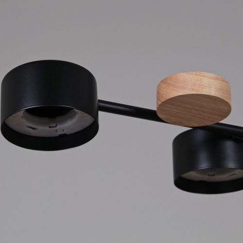 Люстра на штанге 03758 03758-0.3-10 BK+WOOD GX53 в Нижнем Новгороде фото 4