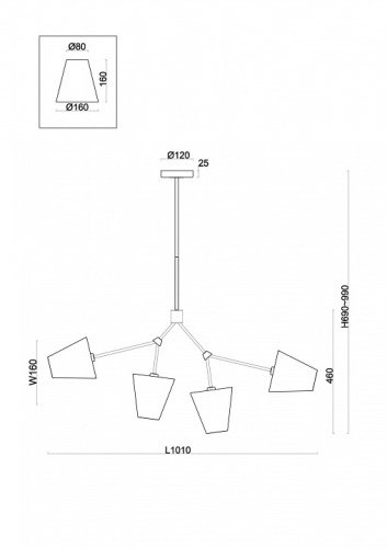 Люстра на штанге Freya Hats FR5370CL-04B в Нижнем Новгороде фото 4