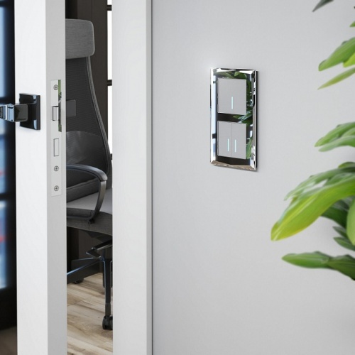 Выключатель сенсорый двухклавишный с подсветкой, без рамки Werkel серебряный W4520006 в Нижнем Новгороде фото 7