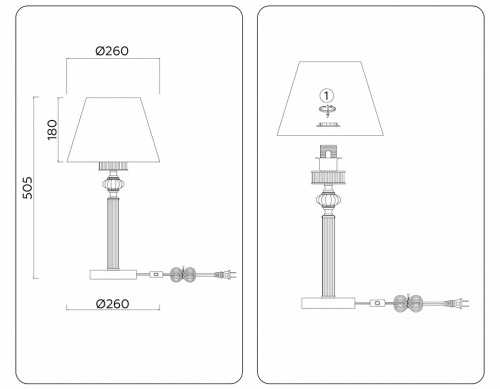 Настольная лампа декоративная Ambrella Light LH LH71007 в Нижнем Новгороде фото 4