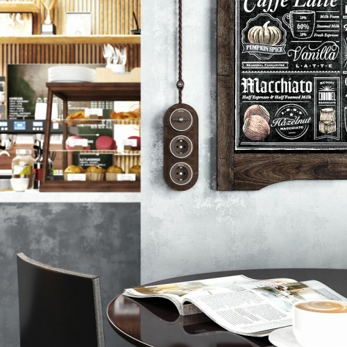 Выключатель одноклавишный с корпусом Werkel Vintage (мокко матовый/хром) W5812052 в Нижнем Новгороде фото 5