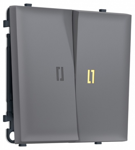 Выключатель двухклавишный с подсветкой без рамки Ambrella Volt MS MS864010 в Нижнем Новгороде