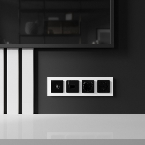 ТВ-розетка без рамки Werkel черный акрил W1183048 в Нижнем Новгороде фото 3