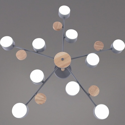 Люстра на штанге  03758-0.3-10 GREY+WOOD GX53 в Нижнем Новгороде фото 3