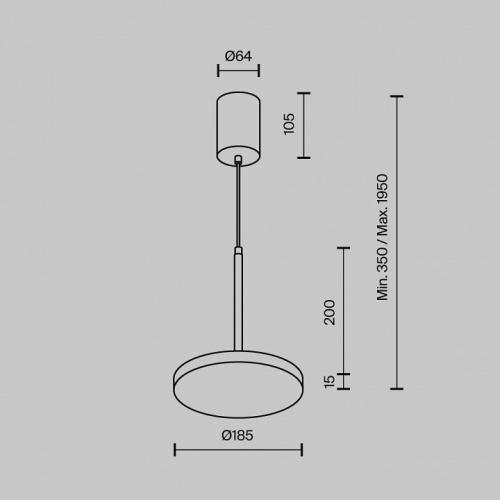 Подвесной светильник Maytoni Plato P076PL-L12W3K-BS в Сочи фото 5