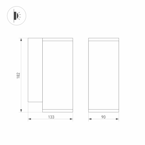 Светильник LGD-FORMA-WALL-R90-12W Day4000 (GR, 44 deg, 230V) (Arlight, IP54 Металл, 3 года) в Советске