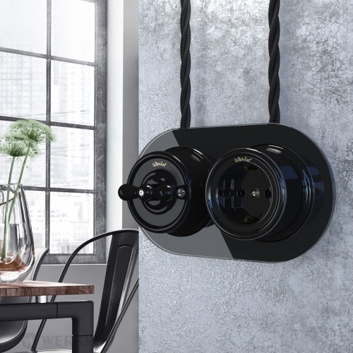 Рамка на 2 поста Werkel черный W0025108 в Нижнем Новгороде фото 5